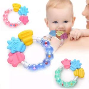 1 Pc  Lovely Silicone Necklace Teethers With Rattle Teethers Toys Teething Baby Care Safe Acessorios Baby Teething Gift Toddler Bangladesh (New)