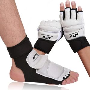 【No-Questions-Asked Refund】 Taekwondo protection Sanda Training Taekwondo Handguard and Banket Match Protective Gear Foot Protector WTF Kickboxing Bangladesh (New)