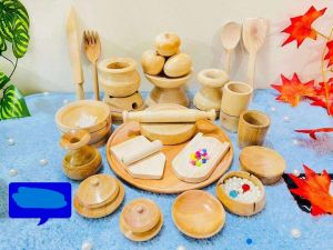 Wooden kids toy set - Kids cook pot set 30 pcs Bangladesh (New)