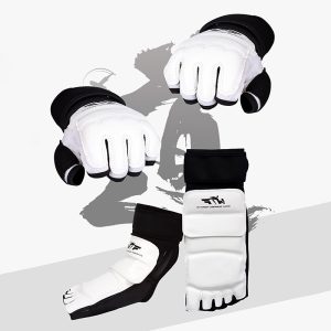 【Worldwide Delivery】 Taekwondo Leather Foot Gloves Sparring Karate Ankle Protector Guard Gear Boxing Martial Arts Foot Guard Sock Adult Kid Queena Bangladesh (New)