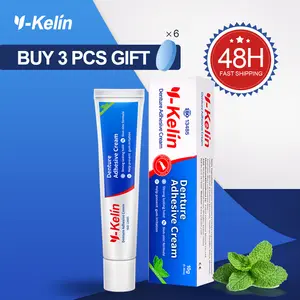 Y-Kelin Denture Adhesive Cream 1/3/12 Pack Original Formula Zinc Free Extra Strong Hold For Upper Lower or Partials All Day Bangladesh (New)