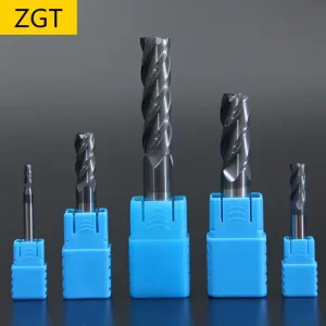 ZGT Endmill Alloy Carbide Tungsten Steel Milling Cutter End Mill HRC50 4 Flute 4mm 6mm 8mm 10mm 12mm 14mm 16mm Metal Cutter Tool Bangladesh (New)