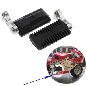 1 Pair Motorcycle Rear Foot Pegs Rests Pedals Footpegs for 47cc 49cc Mini Pocket Bike Motorcycle Metal Pedal Pads Bangladesh (New)