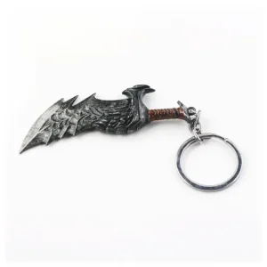 ZRM Fashion God Of War 4 Keychain Kratos Axe Demon Knife Weapons Model Key Chain Chaveiro Men Cosplay Keyring Car Accessory Bangladesh (New)