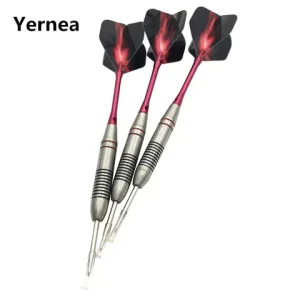 Yernea 3Pcs Steel Tip Darts New 24g Professional Hard Darts Throwing Sports Games Stainless Steel Dart Barrel Shafts Flights Bangladesh (New)