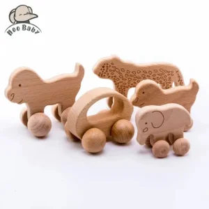 Wooden Child Block For Babies BPA Free Organic Beech Animal Shape Baby Toy Car Montessori Toys Brain Game Handmade Crafts Gifts Bangladesh (New)