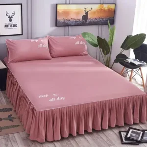 WOSTAR Nordic solid bed sheet cover bedspread summer soft comfort bedding set luxury home textiles single double queen king size Bangladesh (New)