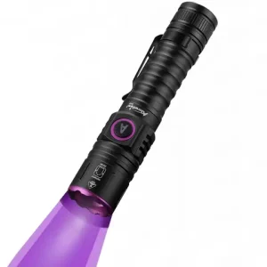 Zoom UV LED Flashlight 365 395nm Type-C Charging Invisible Ink Marker Cat Dog Urine Tinea Ore Money Scorpion Fluorescence Light Bangladesh (New)