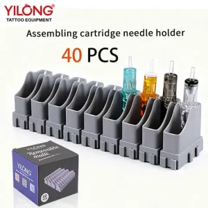 YILONG 40 PCS Multi-Spliced Tattoo Cartridge Holder ABS Tattoo Artist Desktop Storage Combinations Rack Tattoo Accessories Bangladesh (New)