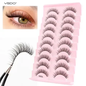 YSDO Half Eyelashes 3/10 pairs Natural Full False Eyelashes 3d Lashes Cat Eye Fake Eyelashes Extension Faux Cils Makeup Tools Bangladesh (New)