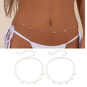 Women's Waist Chain Sexy Double Thin Chain Charming Butterfly Belly Chain Summer Beach Bikini Body Jewelry Bangladesh (New)