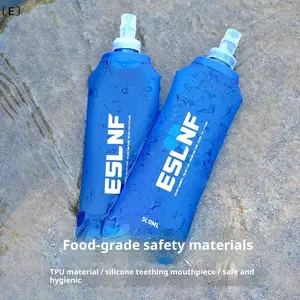 〔E〕Folding Water Bottle TPU Collapsible Soft Flask Outdoor Sport Hiking Camping Running Portable Soft Water Bottle〔Winter5〕 Bangladesh (New)