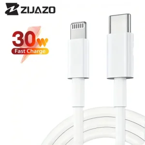 ZIJAZO 30W Type C To Lighting Data Cord USB C to Lighting Fast Charging Cable for iPhone 14 13 12 11 XR XS Pro Max 8 7 Plus iPad Bangladesh (New)