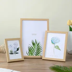 Wooden Photo Frame For Wall Hanging 10X15 15X20 20X25cm A4 Wood Picture Frame Stand For Pictures Photo Decor Commemorative Gift Bangladesh (New)