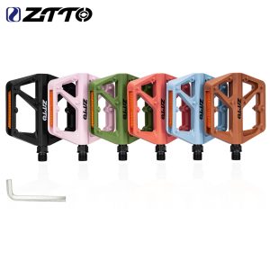 ZTTO Ultralight Pedal Mountain Road Bike Pedal Platform Nylon Pedals Sealed Bearings Footboard Cycling BMX Anti-slip Flat Pedals Bangladesh (New)