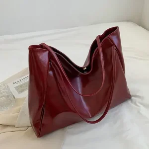 Women Tote Bag Fashion Underarm Pouch Large Capacity Soft Pu Leather Shoulder Bag Retro Crossbody Bag Casual Portable BucketBags Bangladesh (New)