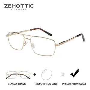 ZENOTTIC (XL Size) Classic Aviator Progressive Prescription Glasses Pilot Myopia Eyewear Photochromic Optical Eyeglasses Men Bangladesh (New)