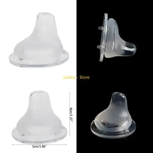 Y4QA Baby Soft Safety Liquid Silicone Pacifier Duckbill Nipple Natural Flexible Replacement for Wide Mouth Milk Bottle Bangladesh (New)
