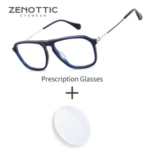ZENOTTIC (XXL Size) 2025 New Arrivals Men Pilot Progressive Prescription Eyewear Myopia Glasses Aviator Optical Eyeglasses Bangladesh (New)