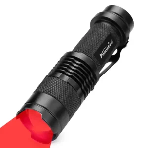 Zoom Red Light Flashlight Mini Hunting Bees Fishing Blood Vessels Astronomy Observe Star Travel Hotel Camera Detector Lamp Torch Bangladesh (New)
