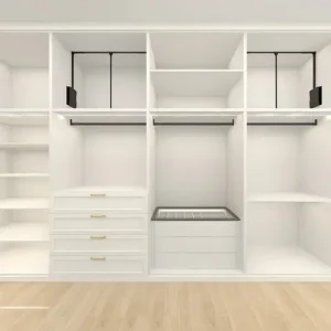 #Built in Custom Clothes Closet Custom Master Room Elegant Luxury Walk in Closet Opening Shelf Wardrobe Bangladesh (New)