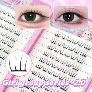 【K-pop 2.0 Style】Self Adhesive False Eyelashes - No Glue Needed Easy to Wear in Seconds Trendy for Daily/Party Eye Makeup Bangladesh (New)