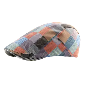Womens Mens Teens Beret Flat Newsboy Hat Adjustable Irish Cabbie Gatsby Cap Breathable Driving Hunting Hat Bangladesh (New)