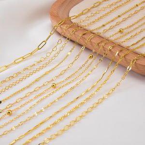 1 Meter Multi Cable Basic Fine Chain Love Beaded Chain for DIY Necklace Bracelet Jewelry Making Components Bangladesh (New)