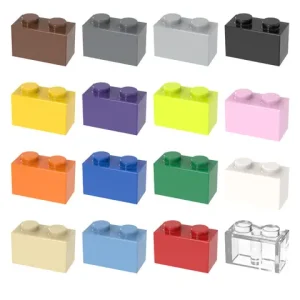 [FunBrick] 20/50/100PCS 1x2 Brick DIY Building Blocks Thick Figures Bricks Dots Creative Compatible With 3004 Toy f Bangladesh (New)