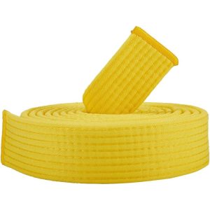 Yellow Taekwondo Belt Polyester Martial Arts Belt Judo Karate TKD Aikido Uniform Belt with Ranking Long Soft Universal kits Bangladesh (New)