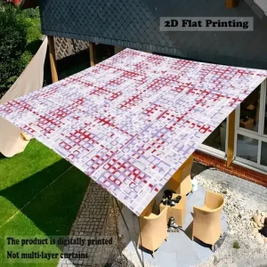 1 Pc Red & Purple Plaid Pattern Outdoor Canopy Portable All-Season Shade for Courtyard/Patio/Party/Beach/Picnic/Garden Durable Bangladesh (New)