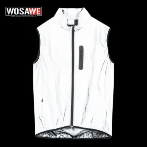 WOSAWE High Visibility Cycling Vest Windproof Mountain Bike Jacket Sleeveless Gilet Autumn MTB Road Bicycle Waistcoat Bangladesh (New)