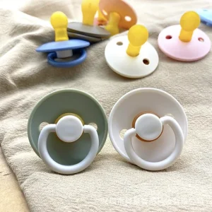 1 Pc Baby Latex Pacifier More Soft close to MOM's breast Round baffle variety colors Younger baby pacifier soother Bangladesh (New)