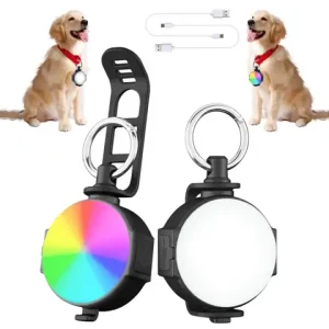 【2 Pack】Newest USB Rechargeable IP68 Waterproof Dog Collar Light 4 Modes Dog Lights for Night Walking Running Biking Camping Bangladesh (New)
