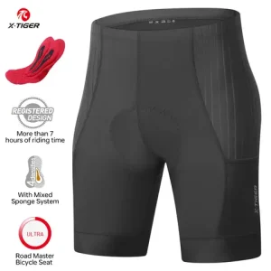 X-TIGER Men's Cycling Shorts Padded Bicycle Short Road Biking Clothing Road Mountain Riding Bicycle Cycle Shorts with Pockets Bangladesh (New)