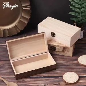 Wooden Gift Box Rectangular Wooden Box - Colored Storage Box Wooden Gift Packaging Box Organizer Box Bangladesh (New)