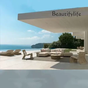 XX Hotel Garden Sun Loungers Outdoor Exterior Aluminum Rope Chaise Lounge Chair Sunbed Bangladesh (New)