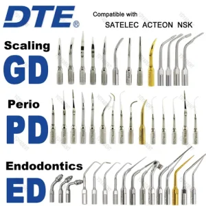 Woodpecker DTE Dental Ultrasonic Scaler Tips Perio/Endo/Scaling Tips Fit NSK SATELEC ACTEON Scaler Handpiece Dentistry Products Bangladesh (New)