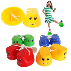 1 Pair Children's Smile Jumping Stilts Kindergarten Sensory Integration Training Equipment Balance Coordination Toys for Kids Bangladesh (New)
