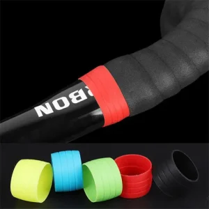 1 Pair Road Bike Handlebar Tape plugs Anti-Skip Rubber Silicone Plug Bicycle Handlebar end Bar Tape Fixed Ring Waterproof Wear Bangladesh (New)