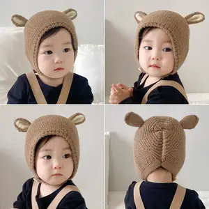 0-2 Years Baby Hat Autumn Winter Ear Rabbit Knitted Kids Hat Baby Girls Boys Cute Wool Hat Baby Accessories Newborn Caps Bangladesh (New)