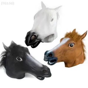 【Ja】Horse Head Terror Mask for Halloween, DIY Animal Cosplay Costume, Funny Scary Party Headgear Decoration Bangladesh (New)