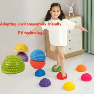 Yoga Balanced Air Cushion River Crossing Stone Sensory Training Equipment Foot Massage Touch SemiCircular Durian Pineapple Ball Bangladesh (New)