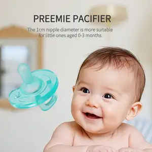 0-3 month Baby Pacifier Small Nipple Head 100% BPA Free Liquid Silicone Pacifiers Soother Soothe baby to sleep Bangladesh (New)