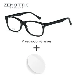 ZENOTTIC High-End Full-Frame Rectangular Acetate Prescription Glasses, Men's Progressive Anti-Blue Light Photochromic Glasses Bangladesh (New)