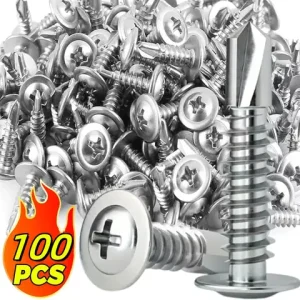 #8 M4.2 Stainless Steel Self-tapping Screw Large Round Flat Head Self Drilling Screw Fastener for Wood Sheet Metal Repair Bangladesh (New)