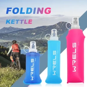WRELS Camping Soft Water Bottle Drinking Sport Folding Bag Flask Outdoor Running Hydration Pack Waist Bicycle BPA Free Bangladesh (New)