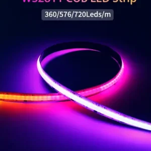WS2811 COB RGBIC LED Strip Light Addressable SPI Dream Color Flexible 360 576 720leds/m WS2812B Ribbon Tape RA90 DC12V 24V Bangladesh (New)
