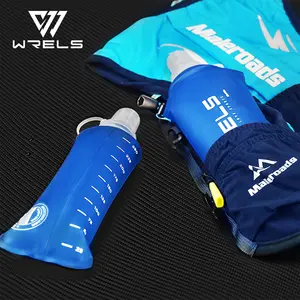 WRELS Outdoor Collapsible Silicone Bite Size Water Bottle Running Camping Hiking Travel Convenient Water Bottle 150ml 500ml 250m Bangladesh (New)