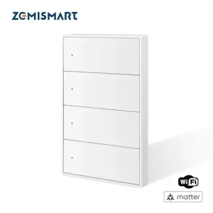 Zemismart Matter WiFi 1 2 3 4 6 Gangs Smart Wall Light Switch Neutral Required with Big Button SmartThings App Homekit Control Bangladesh (New)